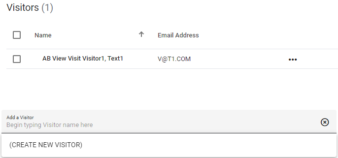 A screenshot of the Visitors screen. At the bottom of the screen, there is a field called Add a Visitor.