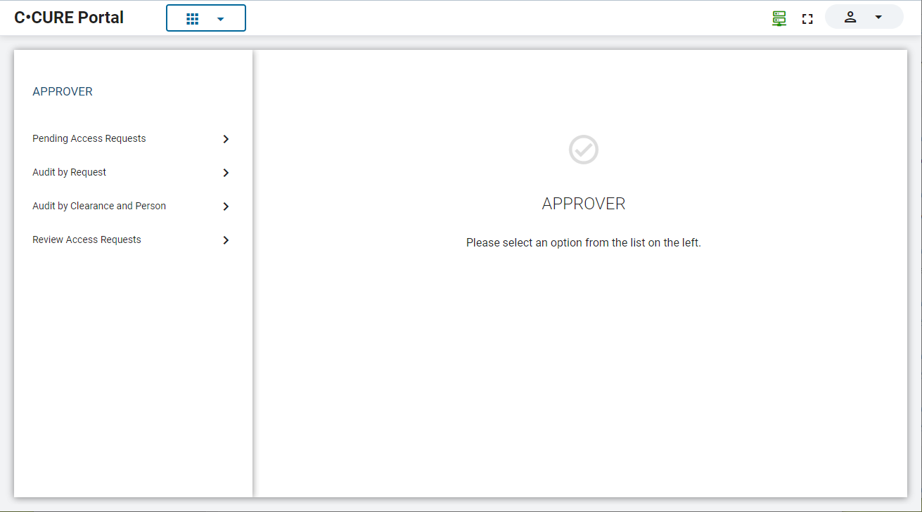 A screenshot of the Access Approver main screen.